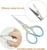 SwirlColor Embroidery Scissors, Stainless Steel for Sewing & Crafts view 3