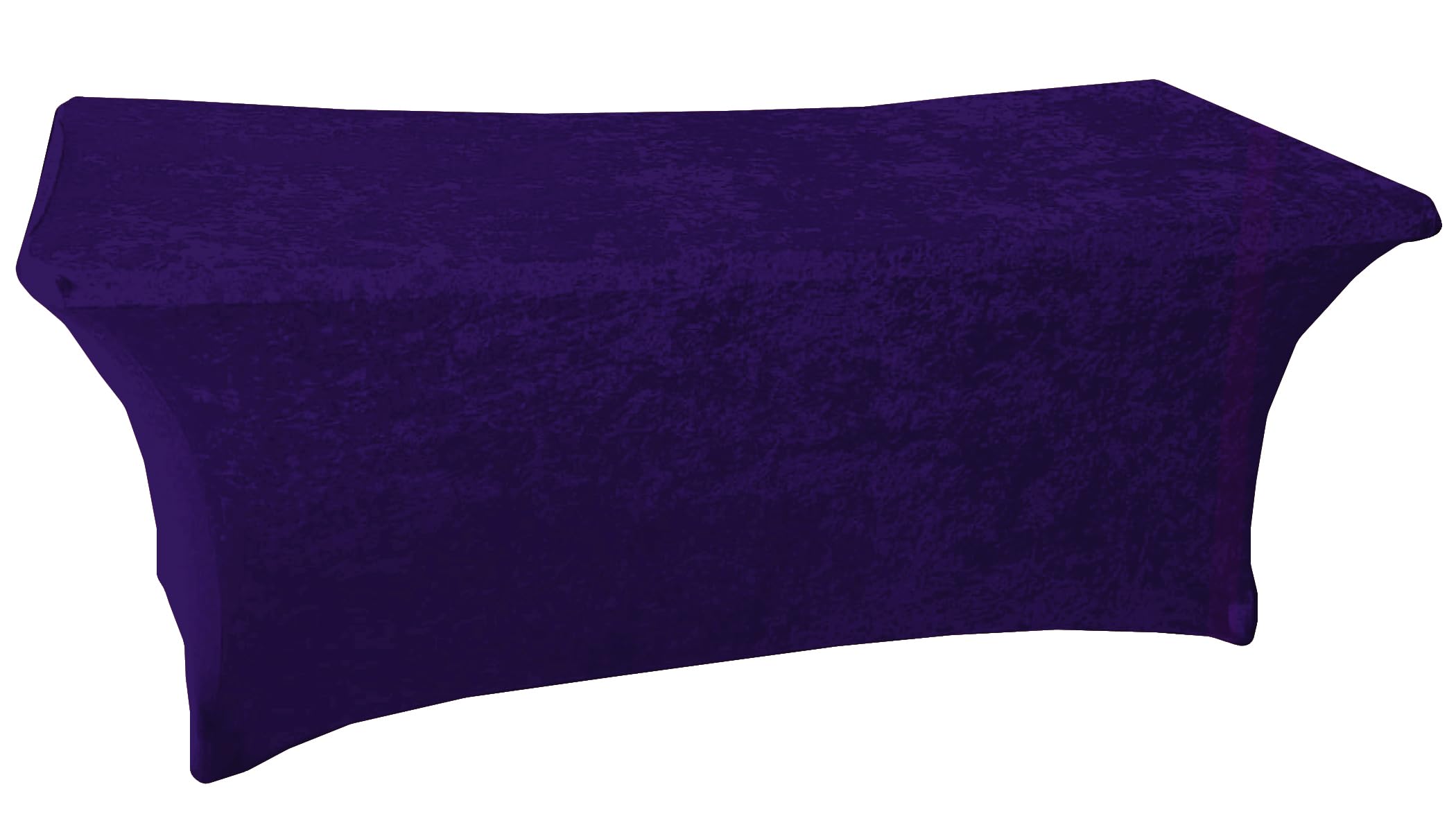 Crushed Velvet Stretch Tablecloth for 6ft Rectangular Tabls (183 x 75 x 75 cm) stretch velour (Dark blue)