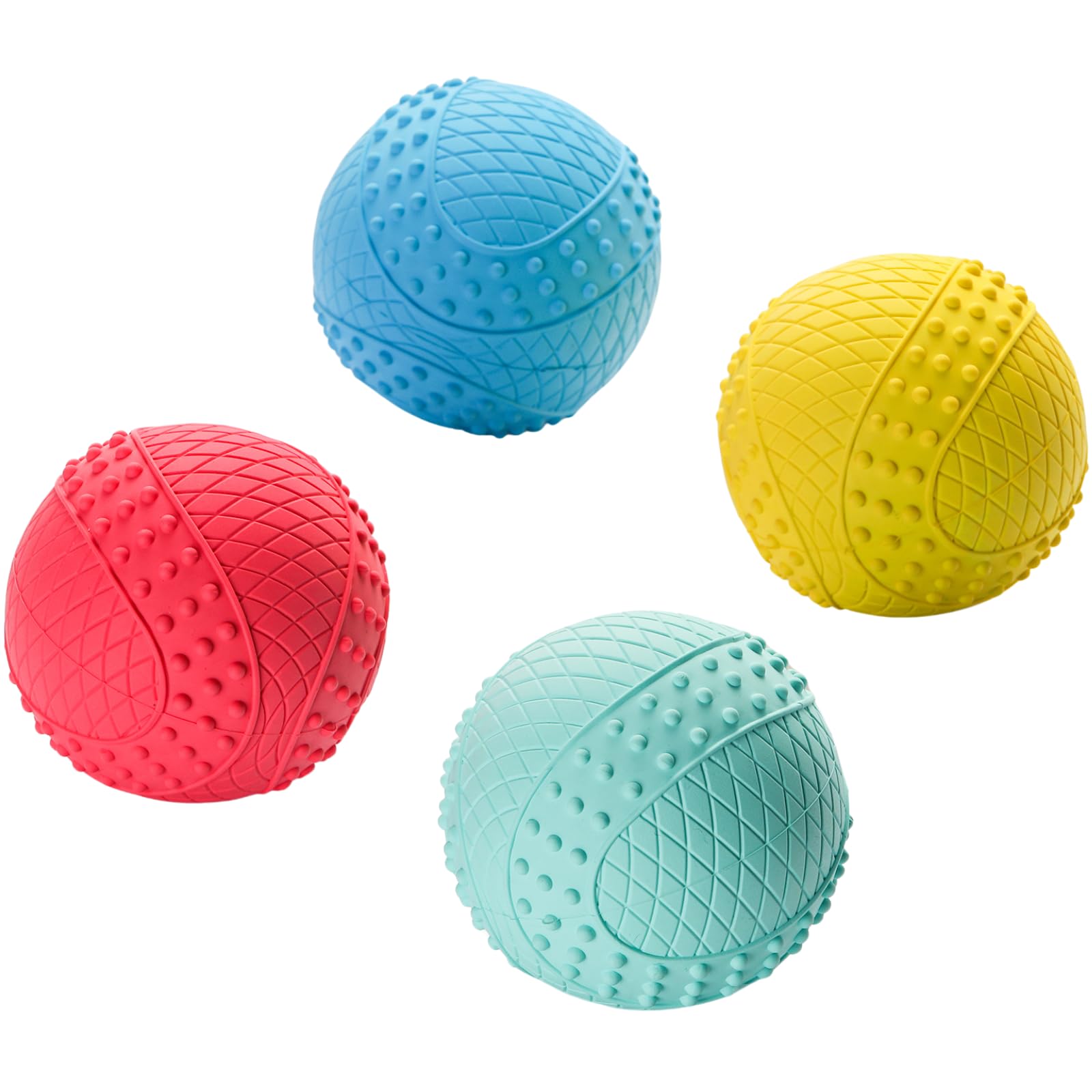 Photo 1 of iPettie Summer Floating Dog Ball, Squeaky Water Fetch Toy, Waterproof Rubber Chew Ball, BPA Free, Colorful, 4 Sets, 2.5"
