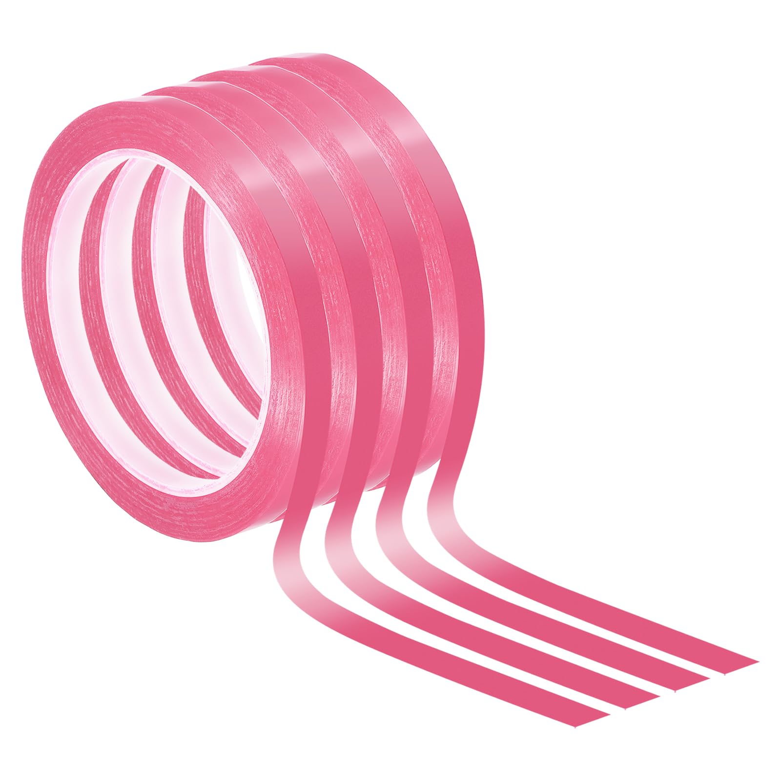 PATIKIL 5/16" Whiteboard Tape, 4 Pack Thin Dry Erase Tape for Graphic Chart Marking DIY Art, Pink