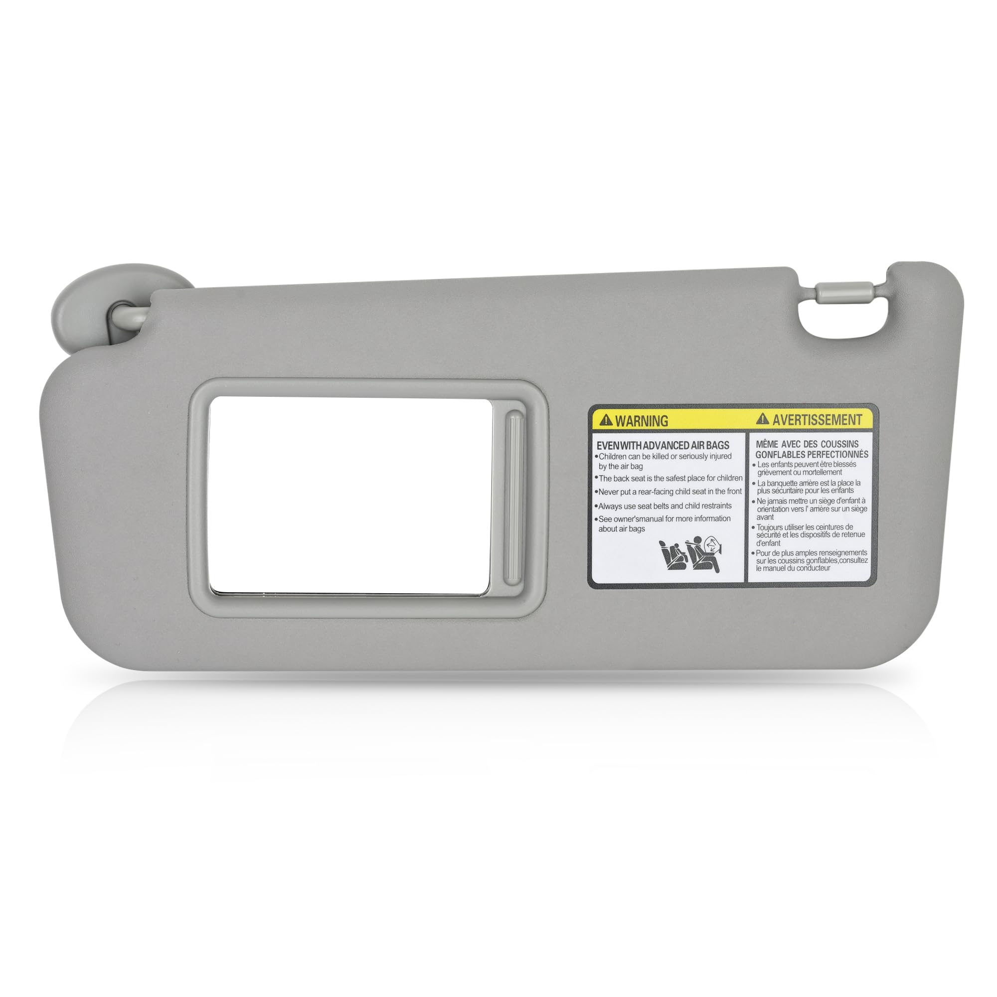 Photo 1 of PHATRIP Driver Left Side Sun Visor Compatible with Toyota RAV4 2006 2007 2008 2009 2010 2011 2012 2013 Replace# 74320-42501-B2 Grey