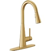 Moen Align Küchenarmatur Gebürstetes Gold – Mit Power-Clean Sprühtechnik & Ausziehbarem Schlauch