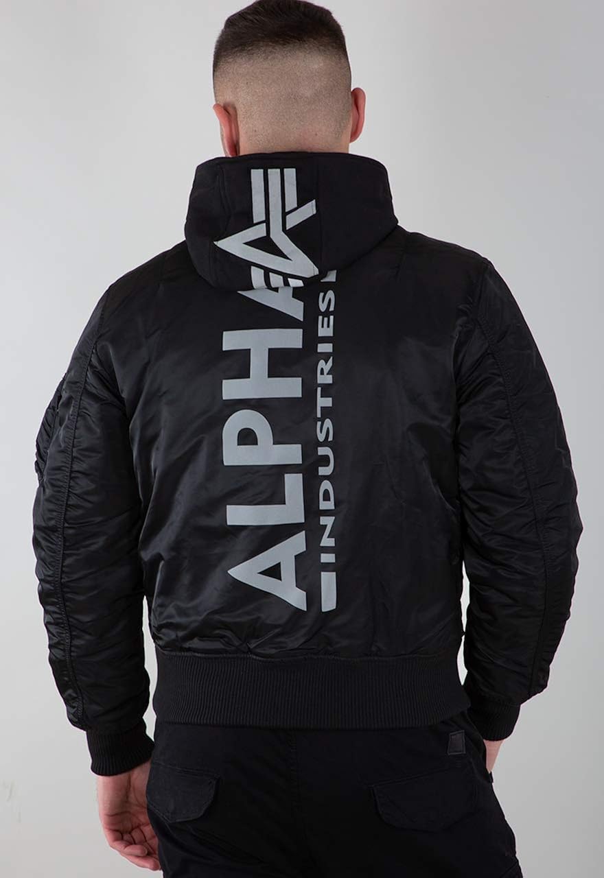 ALPHA INDUSTRIES Men's 128113285blackreflective3 XL Jacket, Black