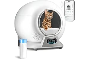 PetCove Self Cleaning Automatic Litter Box for Multi cat - XL Capacity/Quiet Operation/Odor Control/Anti-Pinch Safety/Easy App Control with Ultra Fast 5 GHz Wi-Fi - Includes Litter Bag Liners