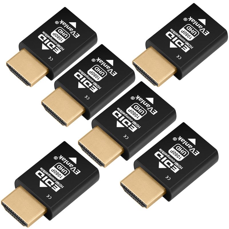 Mini HDMI EDID Emulator Passthrough - 1920x1080@59Hz | Compact Design | Supports HDMI Switches, Extenders, AV Receivers, Video Splitters-6Pcs