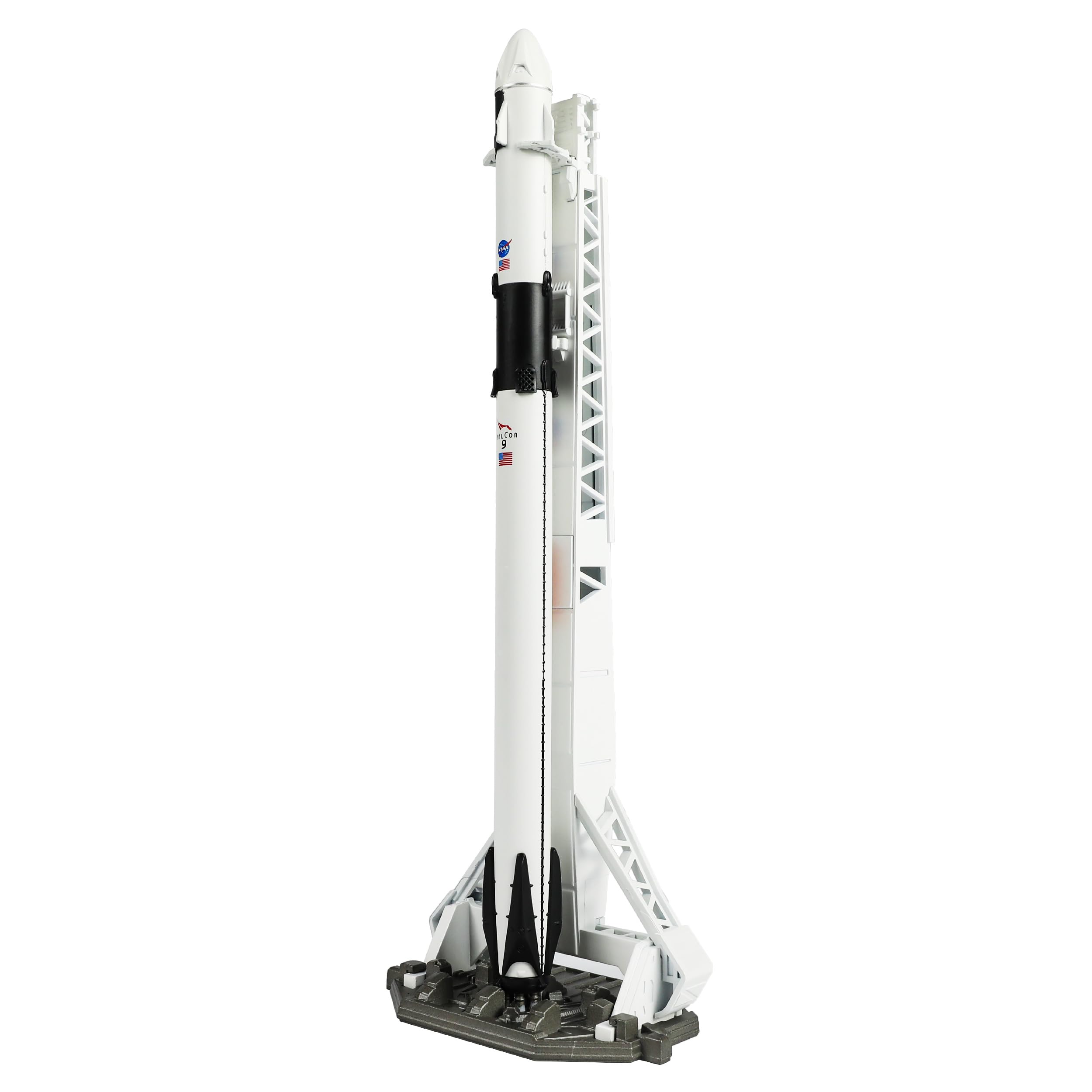 QIYUMOKE 1/200 Spaceship Rocket Model Kit, Compatible with Falcon 9, NASA Model for Space Enthusiasts, Gift or Desktop Display (29 cm H)
