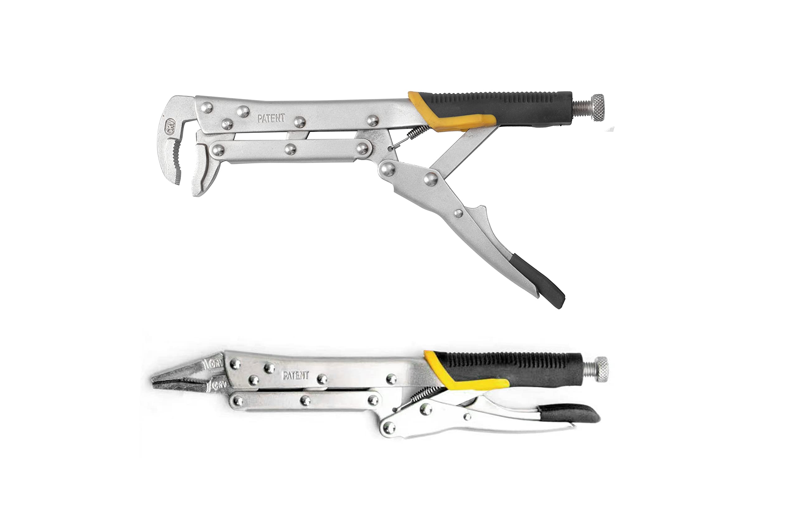 Photo 1 of 12Inch Extended Long Locking Vise Grip Pliers Set, Straight Head / 80 Degrees Head Needle Nose Pliers Set, Fast Release Design, CRV Steel