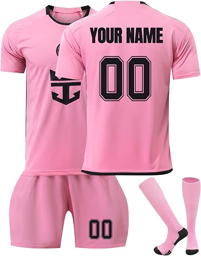 Generic Personalised Football Kit with Name Number - Shirt Shorts Socks Set