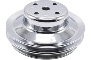 Chrome Double Groove Long Water Pump Pulley Fits For BBC Big Block Chevy LWP 396-454