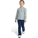 adidas girls 2-piece Long Sleeve Graphic Heather Tee & Flare Pant Set