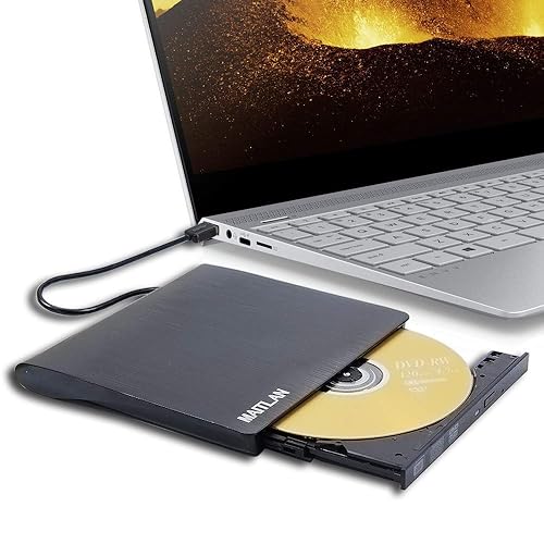 Ultrathin External USB DVD CD-ROM Drive for Dell Inspiron 13
