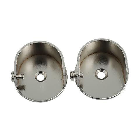 Sharplace Curtain Pole Recess Wall Bracket Curtain Rods Finials