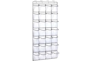 REGELETO Over the Door Shoe Organzier with 28 Large Pocket, Hanging Shoe Rack for Door Large Capacity Shoe Organizer Holder w