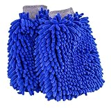Ultimate Car Wash Mitt - 2 Pack - Premium Chenille Microfiber Wash Mitt - Wash Glove - Lint Free - Scratch Free - Regular Size