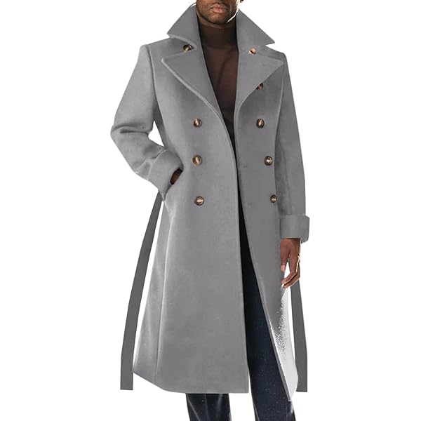 Klassieke lange lange trenchcoat voor heren van zwart leer, Zwart, S