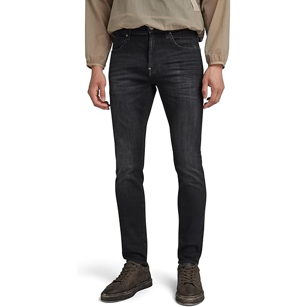 G-STAR 5620 3D Zip Knee Skinny Fit Jeans, Dark Aged Black, 28W x