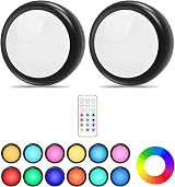 Cadrim Under Cabinet Lights RGB Wireless 13 Color Dimmable 2 Pack 4000K