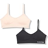 Calvin Klein Kids Girls' Seamless Wirefree Comfort Bralette Bra 2-Pack
