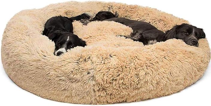 round dog bed with cover