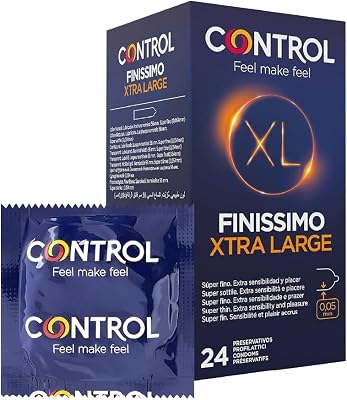Finissimo XL Preservativos Súper Finos 0,05 mm Talla XL de Látex Natural - 24 Preservativos