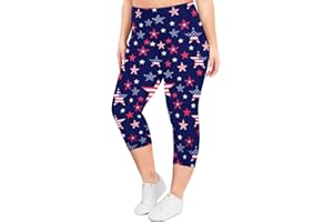 TIYOMI Plus Size Capris Leggings for Women Knee-Length High Waist Leggings Tummy Control Outdoor Capri XL-5XL