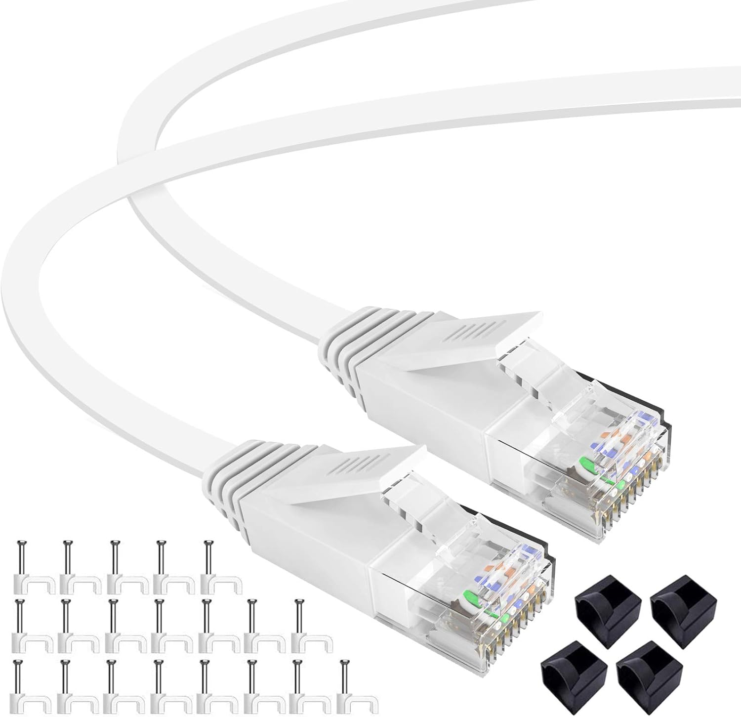 Cat6 Cable 25 ft and 10 ft, Jaremite Cat 6 Cable 2 Pack, Network