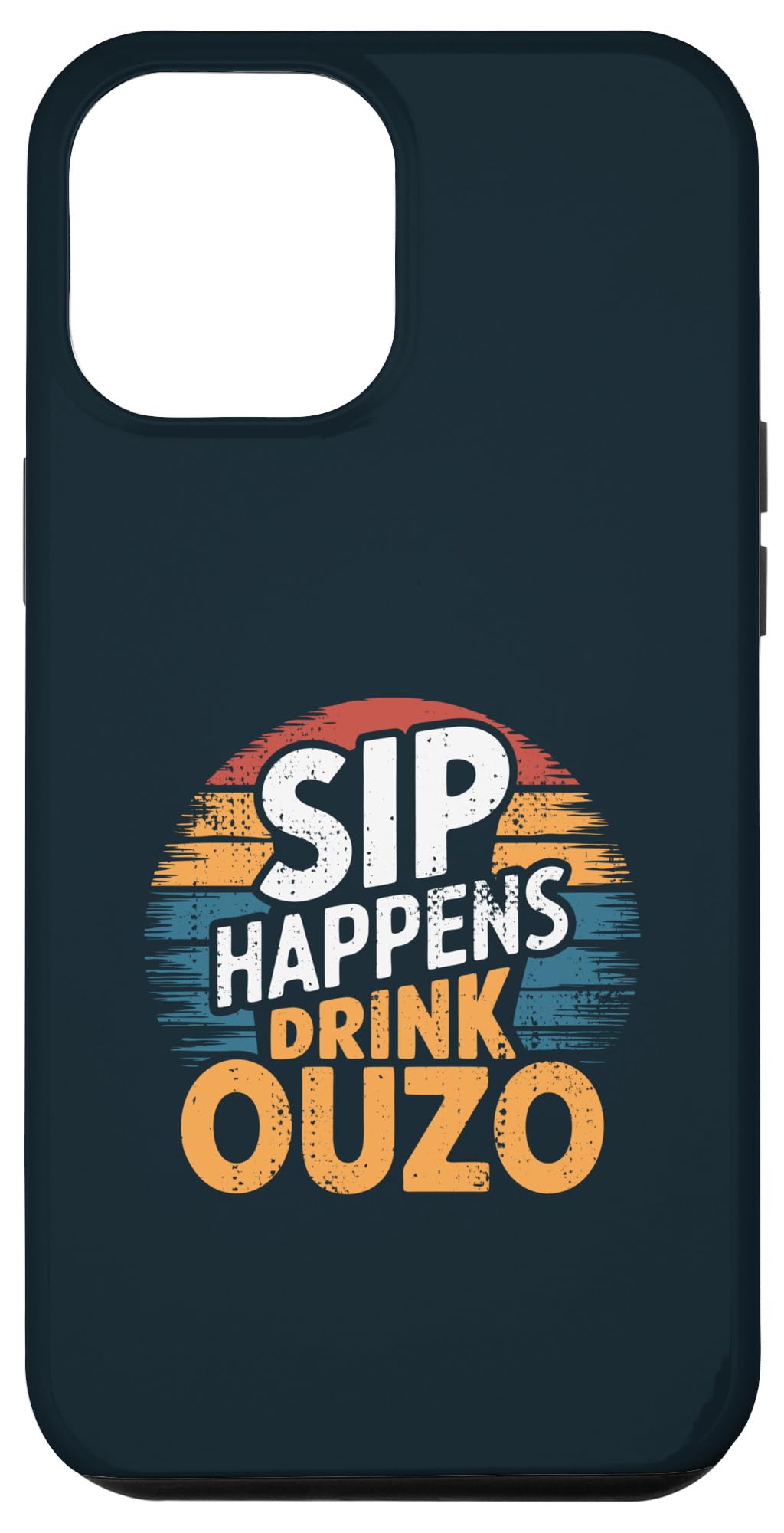 iPhone 15 Plus Retro Ouzo Sip Happens - Drink Greek Ouzo Case