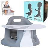 Upseat – The Original Ergonomic Baby Floor & Booster Seat with Tray, Developed with Physical Therapists for Upright Posture & Healthy Hip Development, 4–24 Months, Dishwasher-Safe Extra-Large Tray