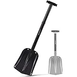 REDCAMP Aluminum Lightweight Snow Shovel for Car Emergency, 21"-32" Durable Compact Collapsible Snowboard Shovel,Black