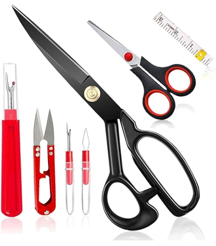 ProMaster Heavy Duty Sewing Scissors Set - Ultra Sharp Fabric Shears, Includes Tape Measure, Snips, Seam Rippers - View #4