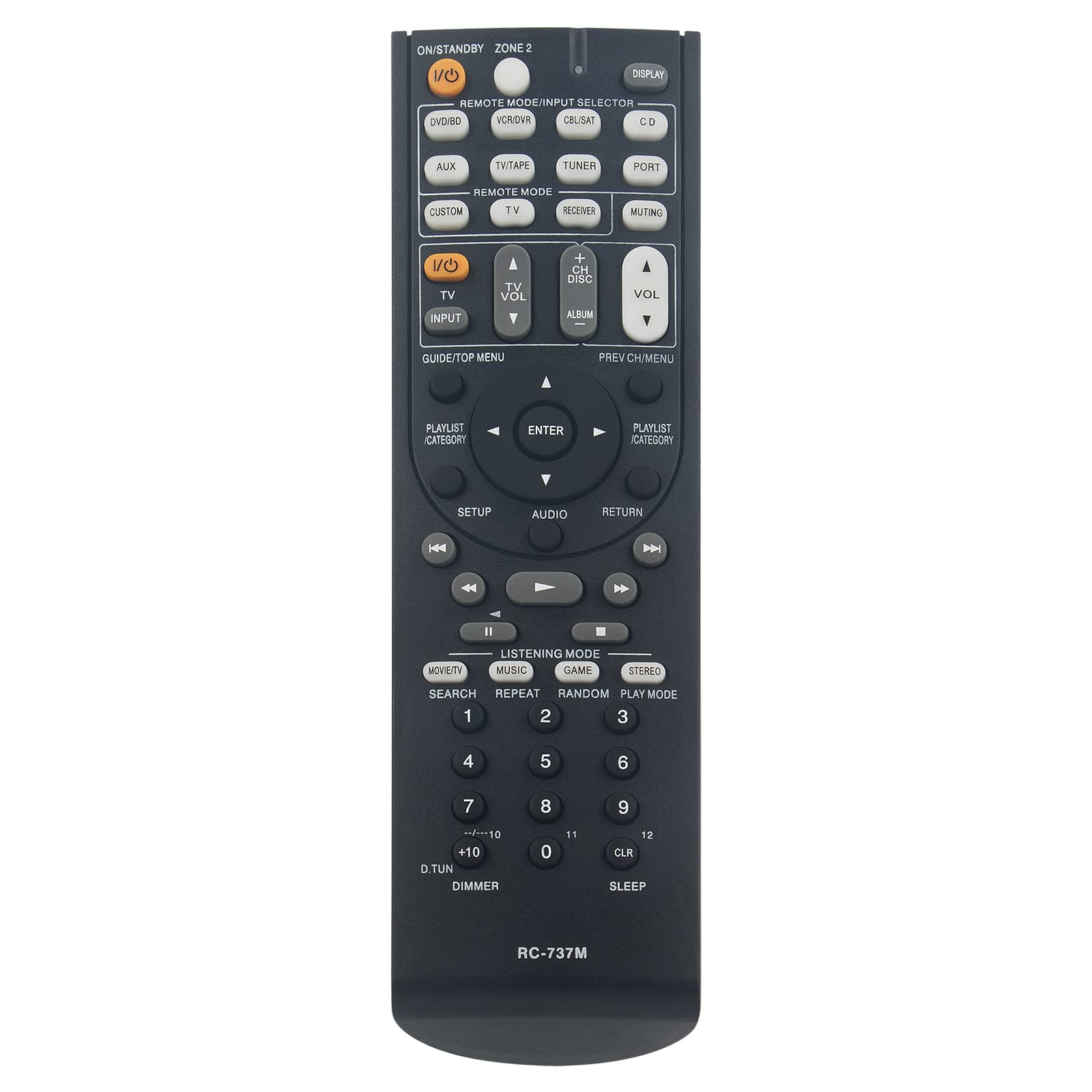 New RC-737M Replace Remote Control- RC737M AV Remote Control Replacement fit for ONKYO AV Receiver RC-737M RC737M RC 737M TX-SR507 Remote Controller