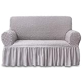 NICEEC Loveseat Slipcover Grey Loveseat Cover 1