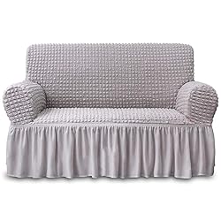 NICEEC Loveseat Slipcover Grey Loveseat Cover 1