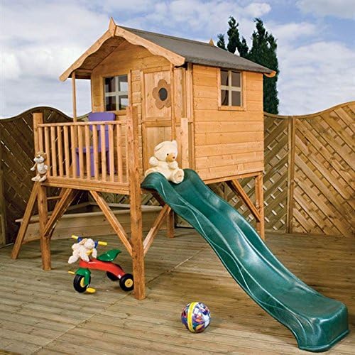 tower playhouse with slide