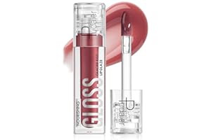 Pudaier Excellent Recovery Glossy Lip Stain, Moisturizing Lip Care Tinted Lip Oil, Hydrating Plumping Lip Gloss Balm, Non-Sticky Long Lasting Light Texture LipGloss Oil for Dry Lip (05 Muted Flame)