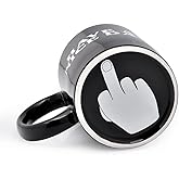 DS. DISTINCTIVE STYLE Have A Nice Day Mug Middle Finger Mug 300 Millilitre Ceramic Coffee Cup Funny Birthday Present (Black)