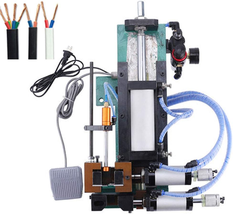 Mxmoonant Pneumatic Wire Stripping Machine Multi-core Vertical Inner Cores Wire Stripper Tool for Sticky Inner Cores (Max.20mm | Stroke: 100mm)