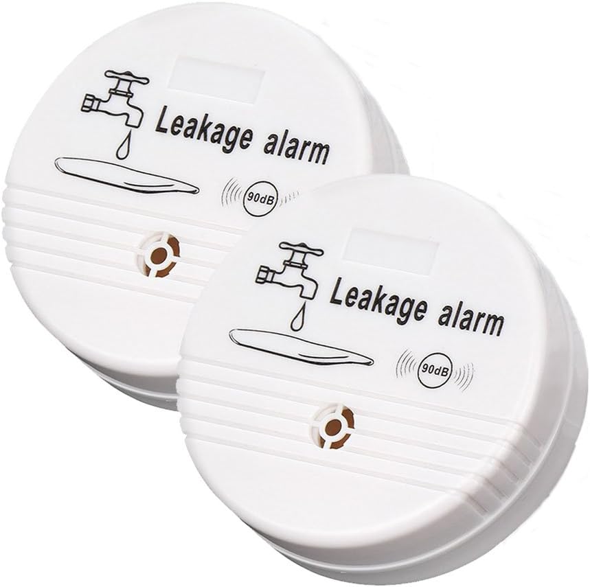 WER Water Leak Alarm Battery Operated Leak Alert Water Detector for
