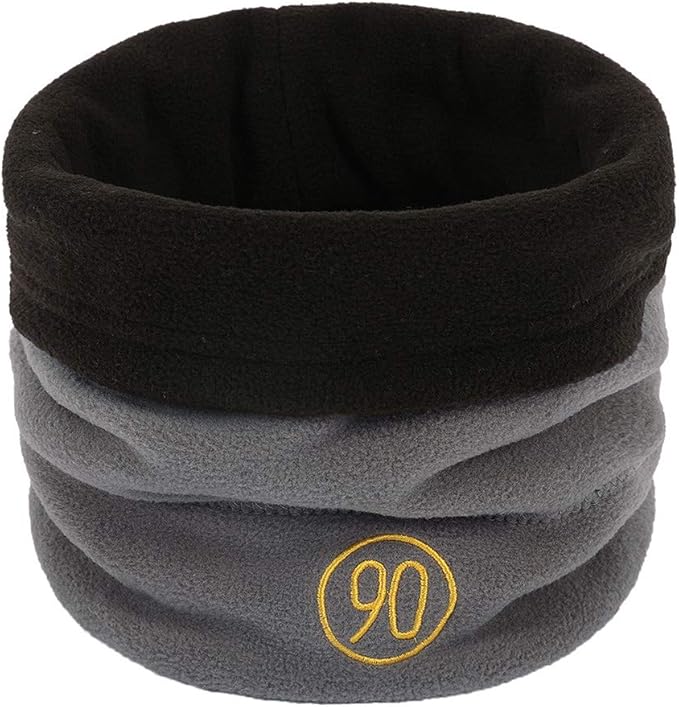 Winter Faux Fleece Neck Gaiter Warmer Drawstring Circle Scarf