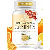 Clarusph Citrus Bioflavonoids for Circulation & Antioxidant | Flavonoids Supplements - Standardized to 50% Hesperidin | Bioflavonoids 1000mg with Quercetin & Rutin | Flavonoids Vegan, 120 Capsules