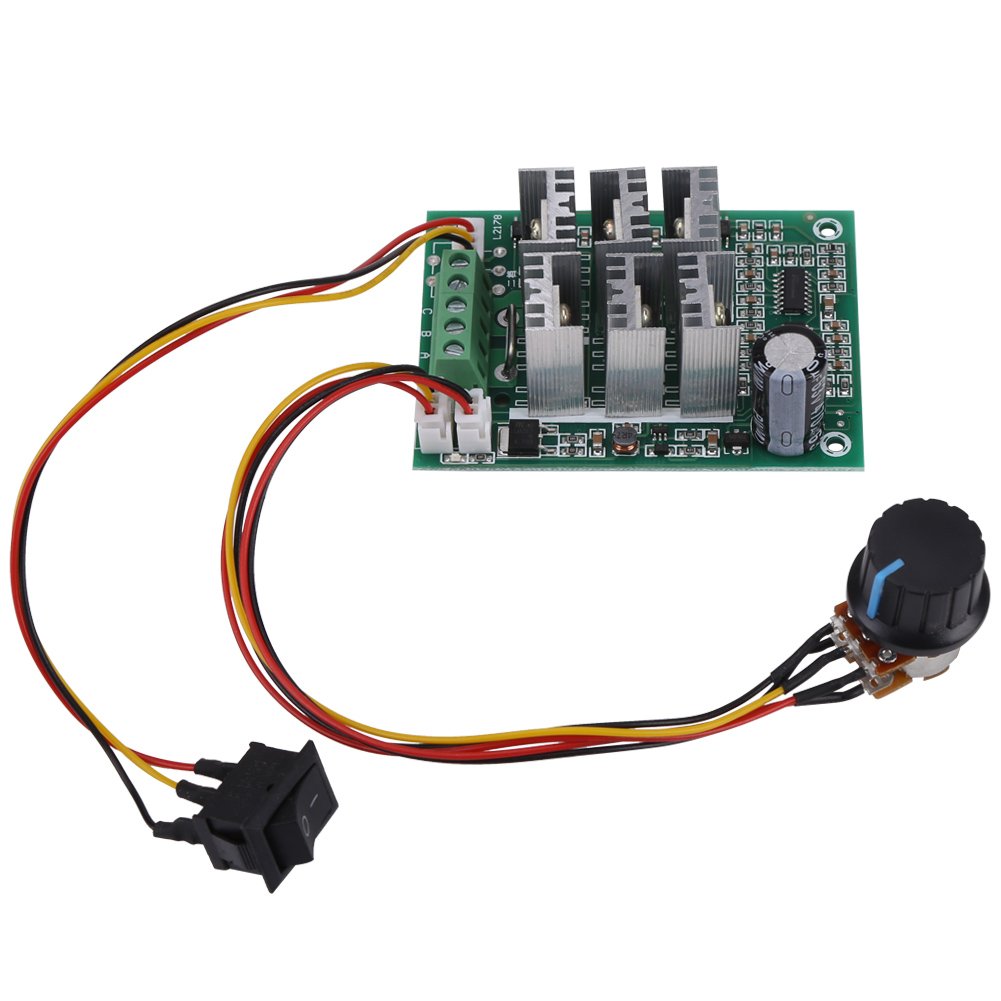 Brushless Motor Controller 3 Phase 15A 5V-36V Reversible (CW/CCW) Switch Speed Control Board Driver Module