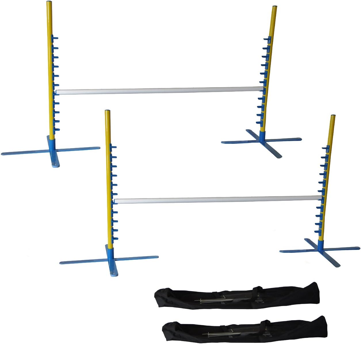 Cool Runners Set of 2, 4FT Wide Dog Agility Jumps with Carrying Case