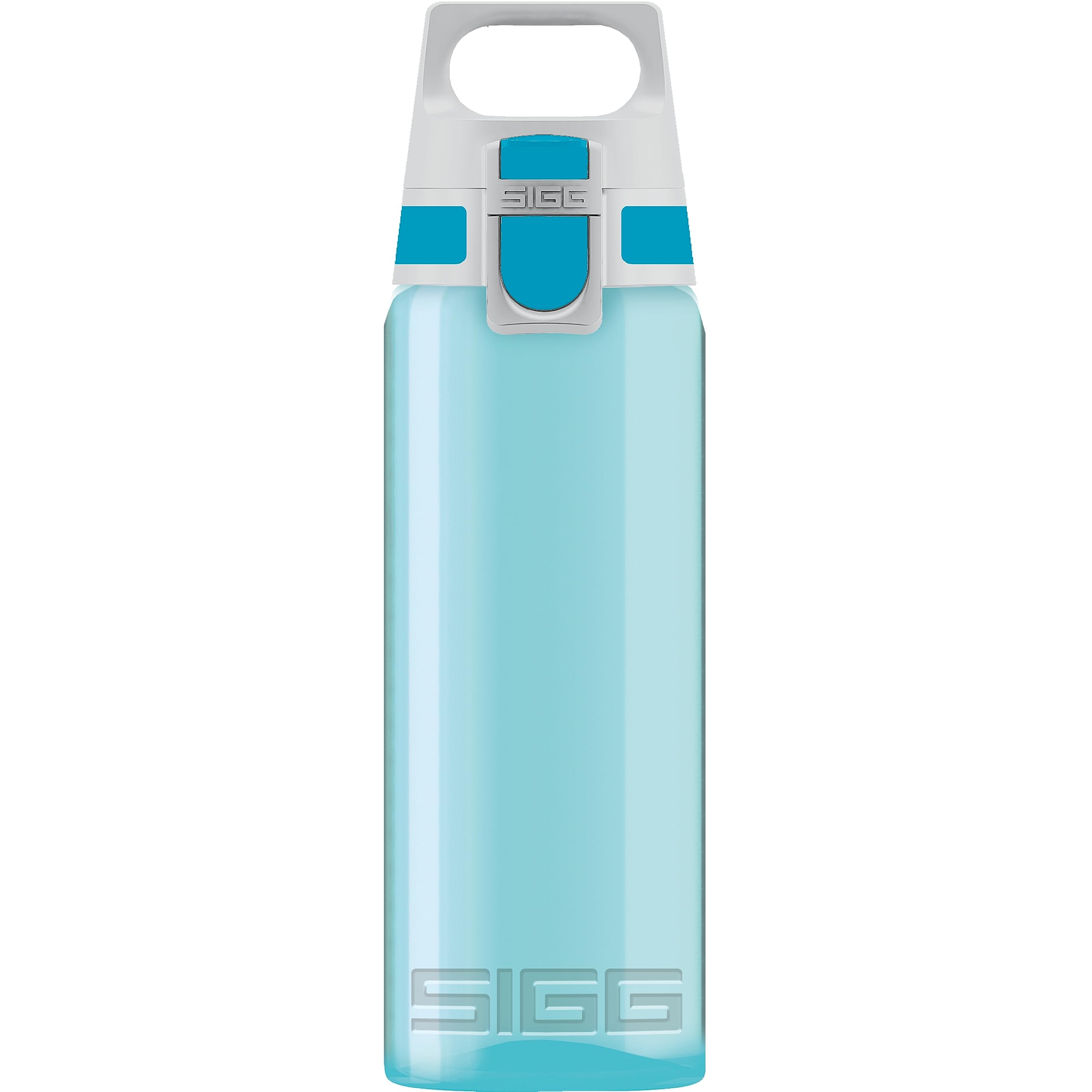 Sigg - Tritan Water Bottle - Total Color ONE Aqua - Suitable For Carbonated Beverages - Dishwasher Safe - Leakproof - Featherweight BPA Free - 0.6L — image 1
