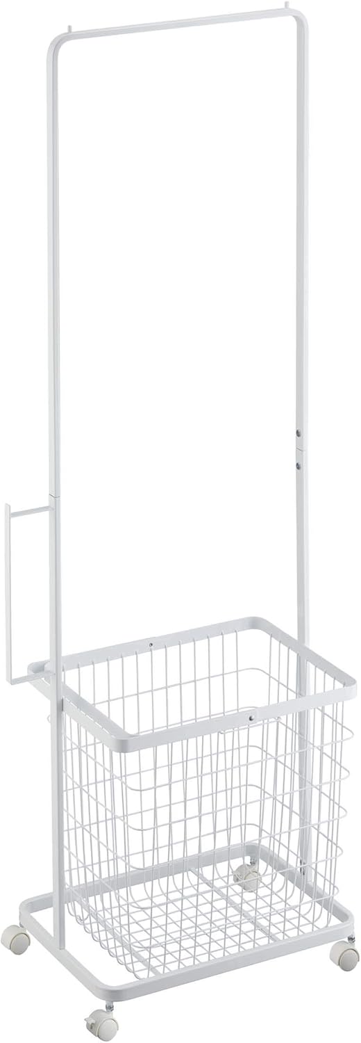 Amazon ランドリーハンガー カート セット タワー Tower ランドリーワゴン ランドリーバスケット ワゴン キャスター付 ホワイト ランドリーラック 山崎実業 ランドリー収納 オンライン通販