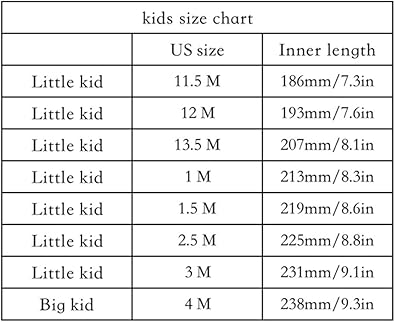 4m us big kid shoe size