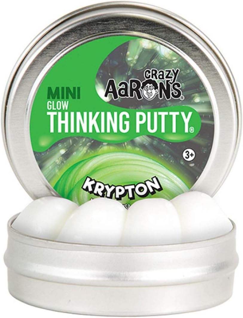 Crazy Aaron's Putty World Krypton Glow in The Dark Thinking Mini Tin