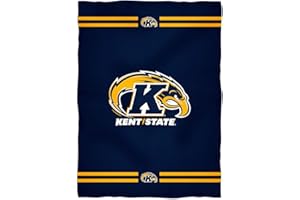 Vive La Fete College Blanket, Officially Licensed KSU, Kent State Golden Flashes, Warm & Lightweight Throw Measuring 40" X 58" from