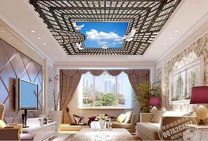 Shah Custom 3d Ceiling Wallpaper 3d Building Baiyunfei Pigeon