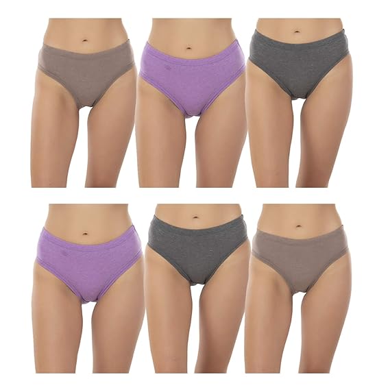 Elita Women's 100% Cotton Multicolour Panties Combo Pack of 3pc, 6pc, 9pc & 12pc