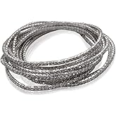 GUESS Silver-Tone 10 piece Rhinestone Stretch Stack Bracelet